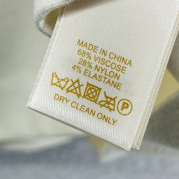KATE SPADE Top 2 Ponte Sleeveless Peplum Blouse Rayon Blend Tank V-Neck White - Picture 8 of 12